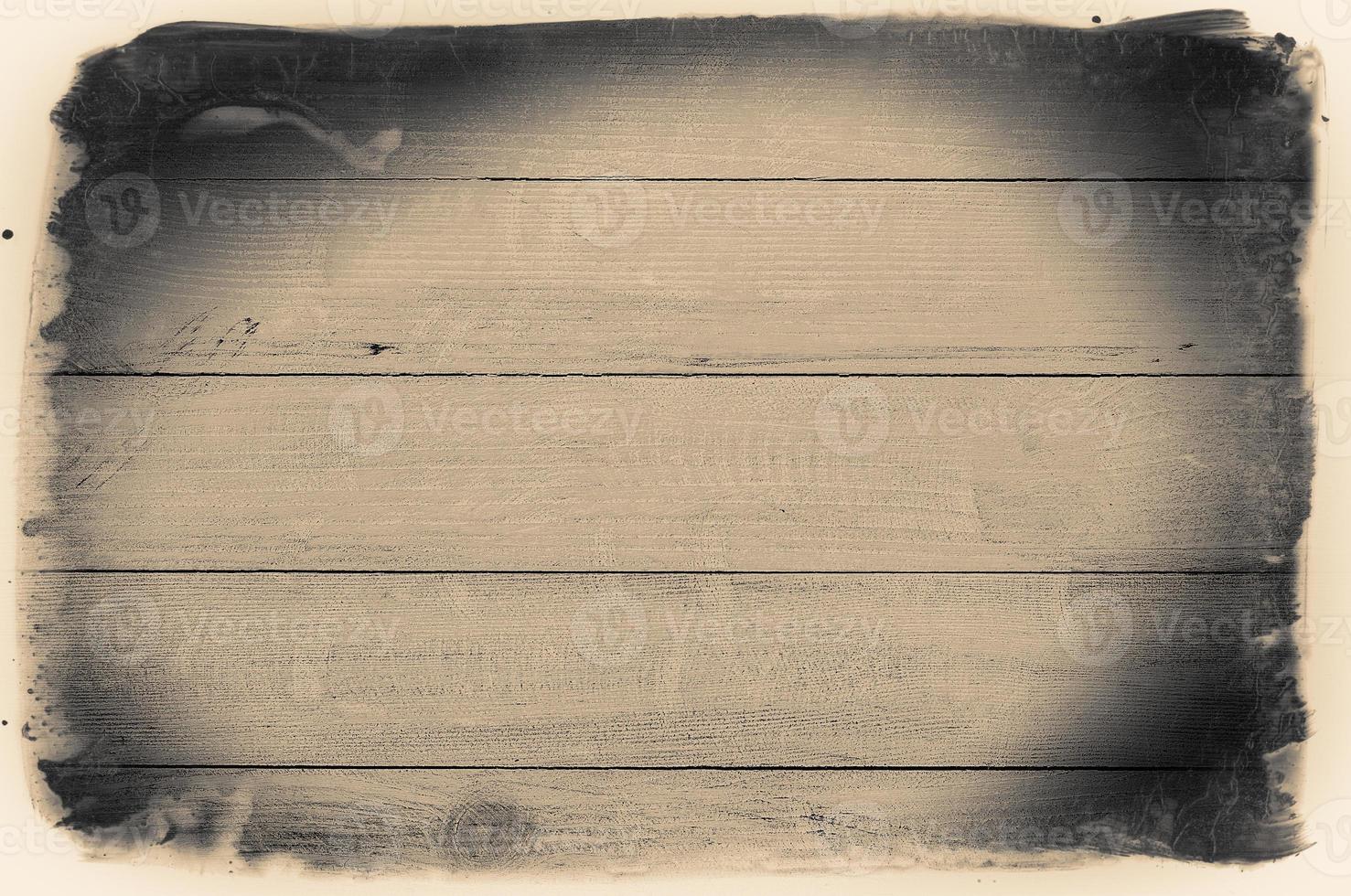 Vintage white wood background texture with knots and nail holes. Old painted wood wall. Brown abstract background. Vintage wooden dark horizontal boards. Front view with copy space photo