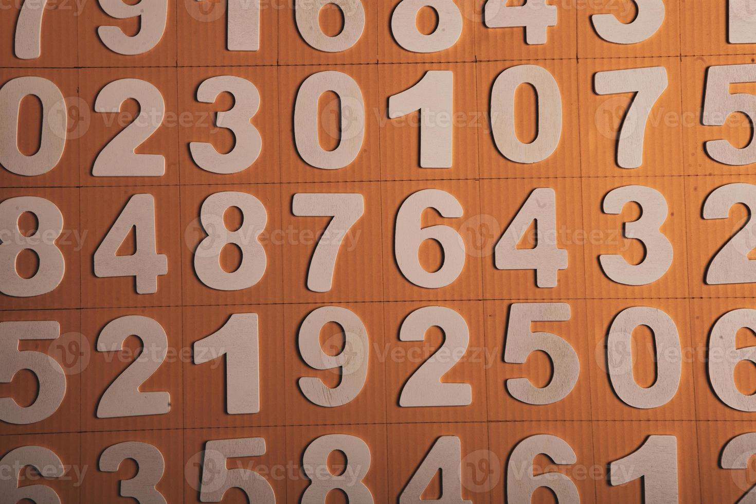 Background of numbers. from zero to nine. Numbers texture. Finance data concept. Mathematic. Seamless pattern with numbers. financial crisis concept. Business success. photo