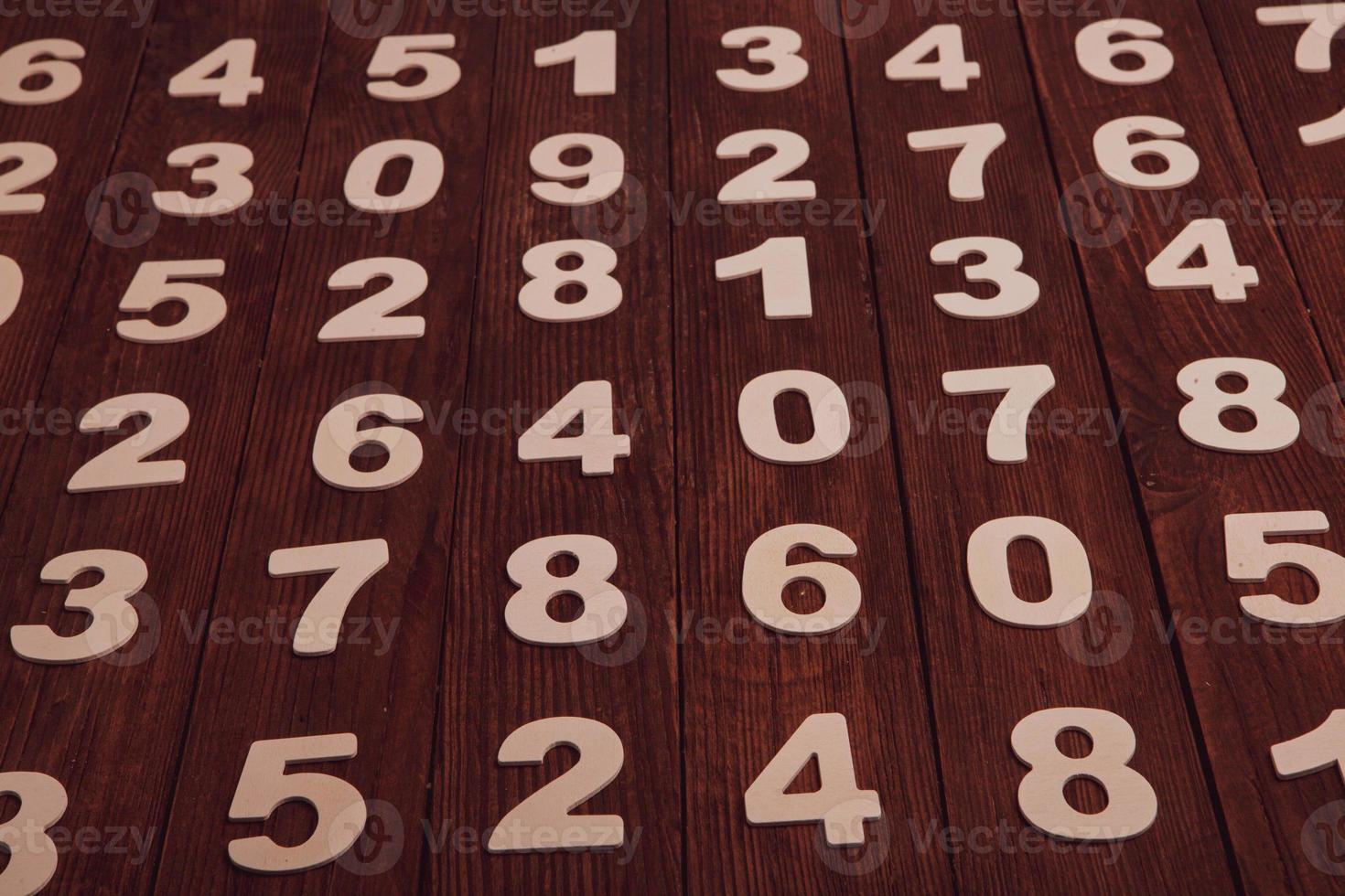 Background of numbers. from zero to nine. Numbers texture. Finance data concept. Mathematic. Seamless pattern with numbers. financial crisis concept. Business success. photo