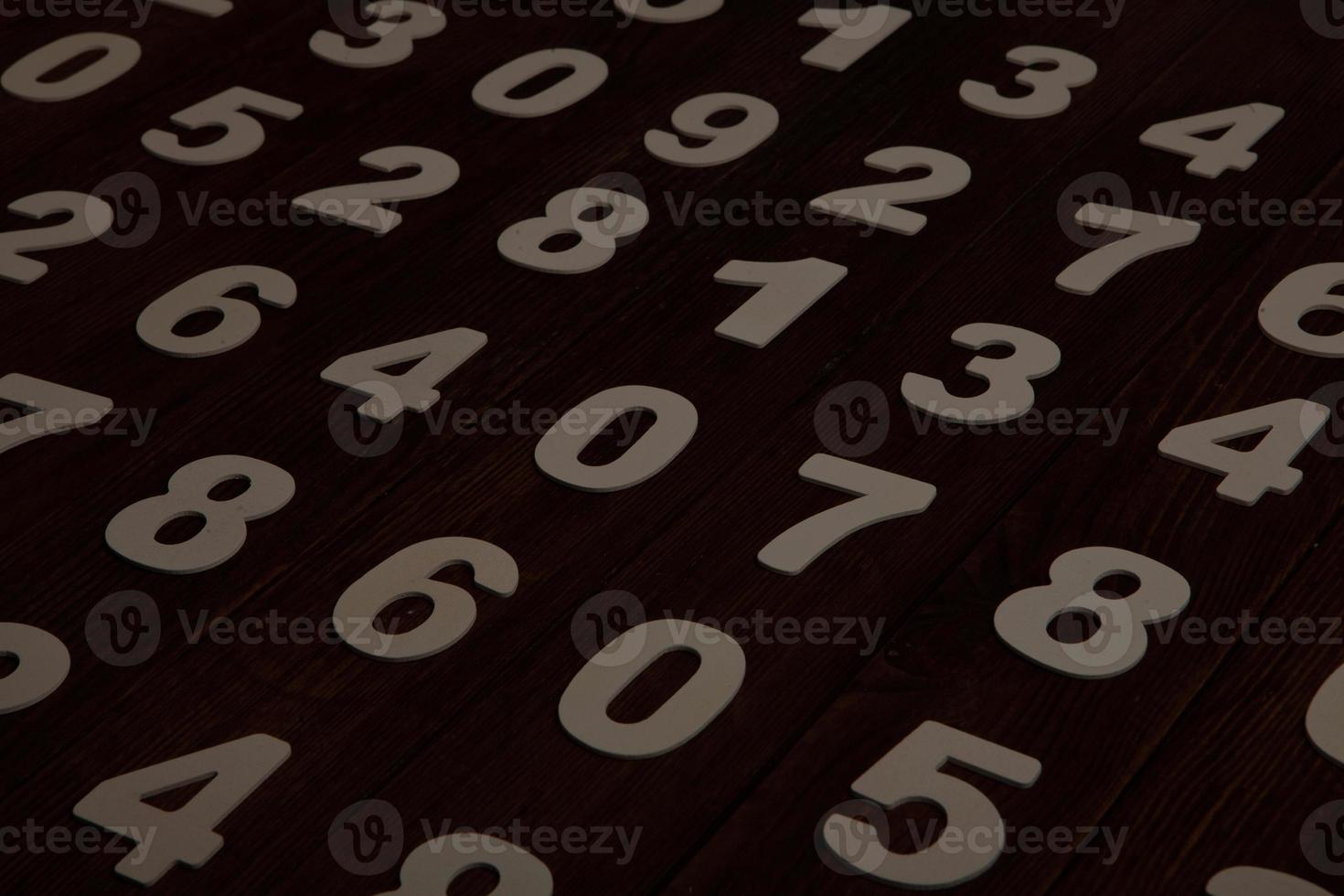 Background of numbers. from zero to nine. Numbers texture. Finance data concept. Mathematic. Seamless pattern with numbers. financial crisis concept. Business success. photo