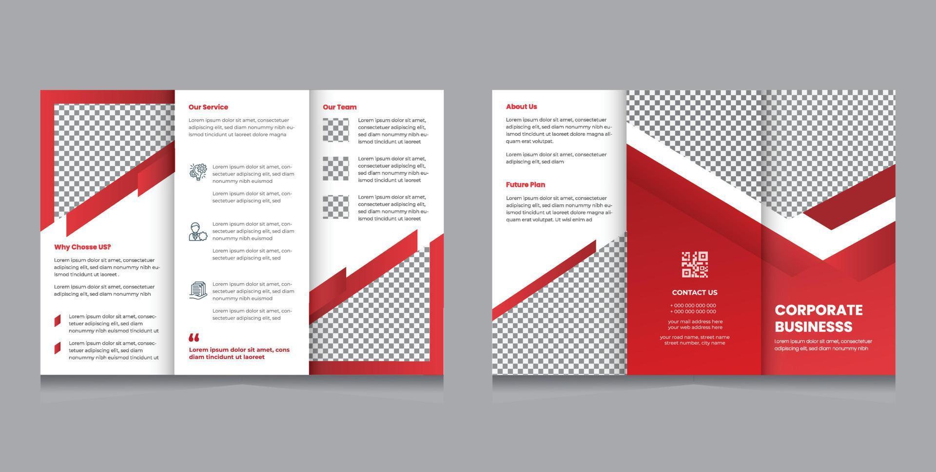 Modern corporate trifold brochure vector