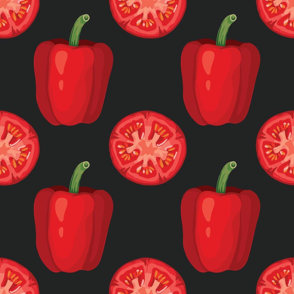 hand draw vegetable pattern design wallpaper vector