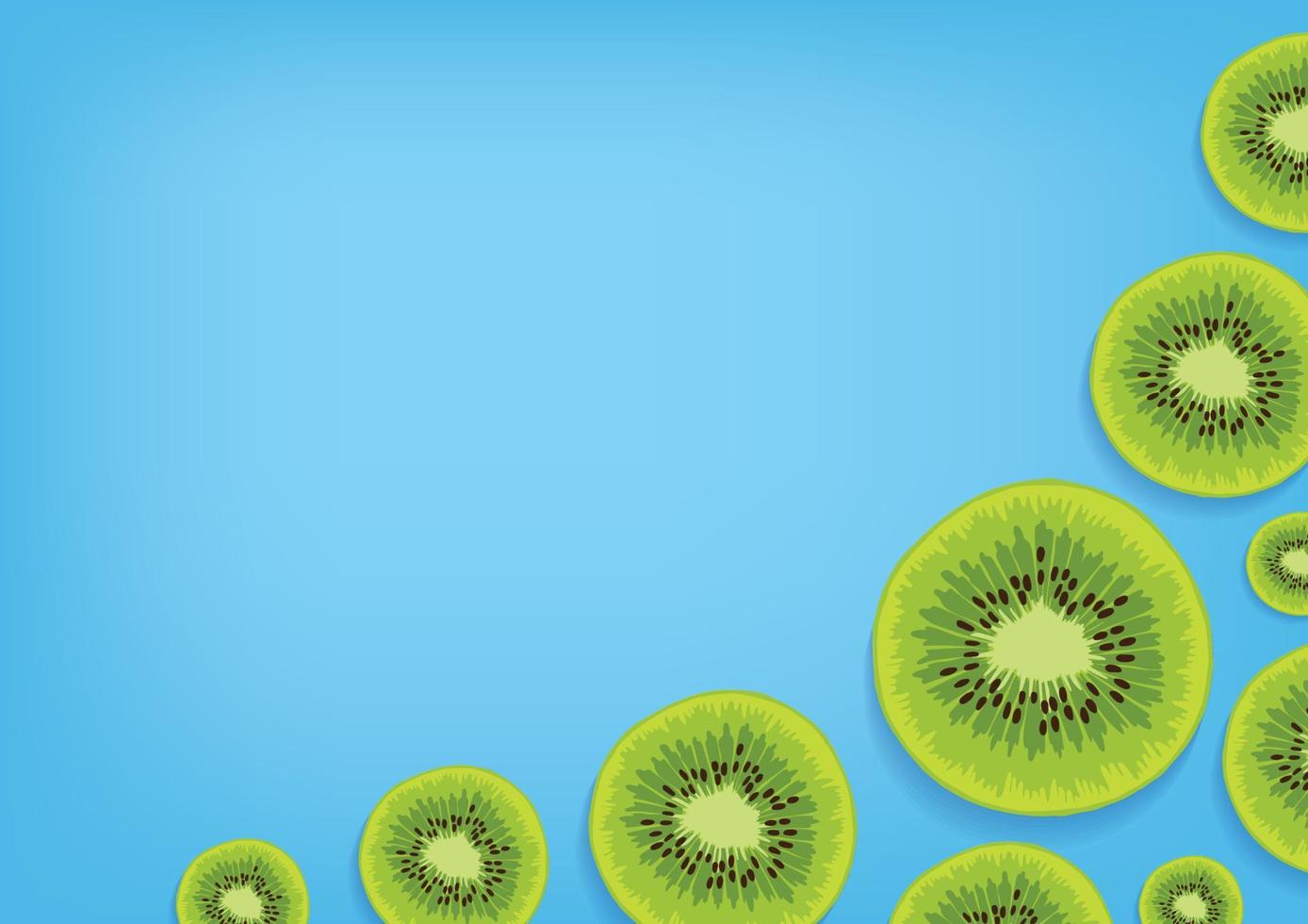 kiwi fresh fruit and vegetable background vector