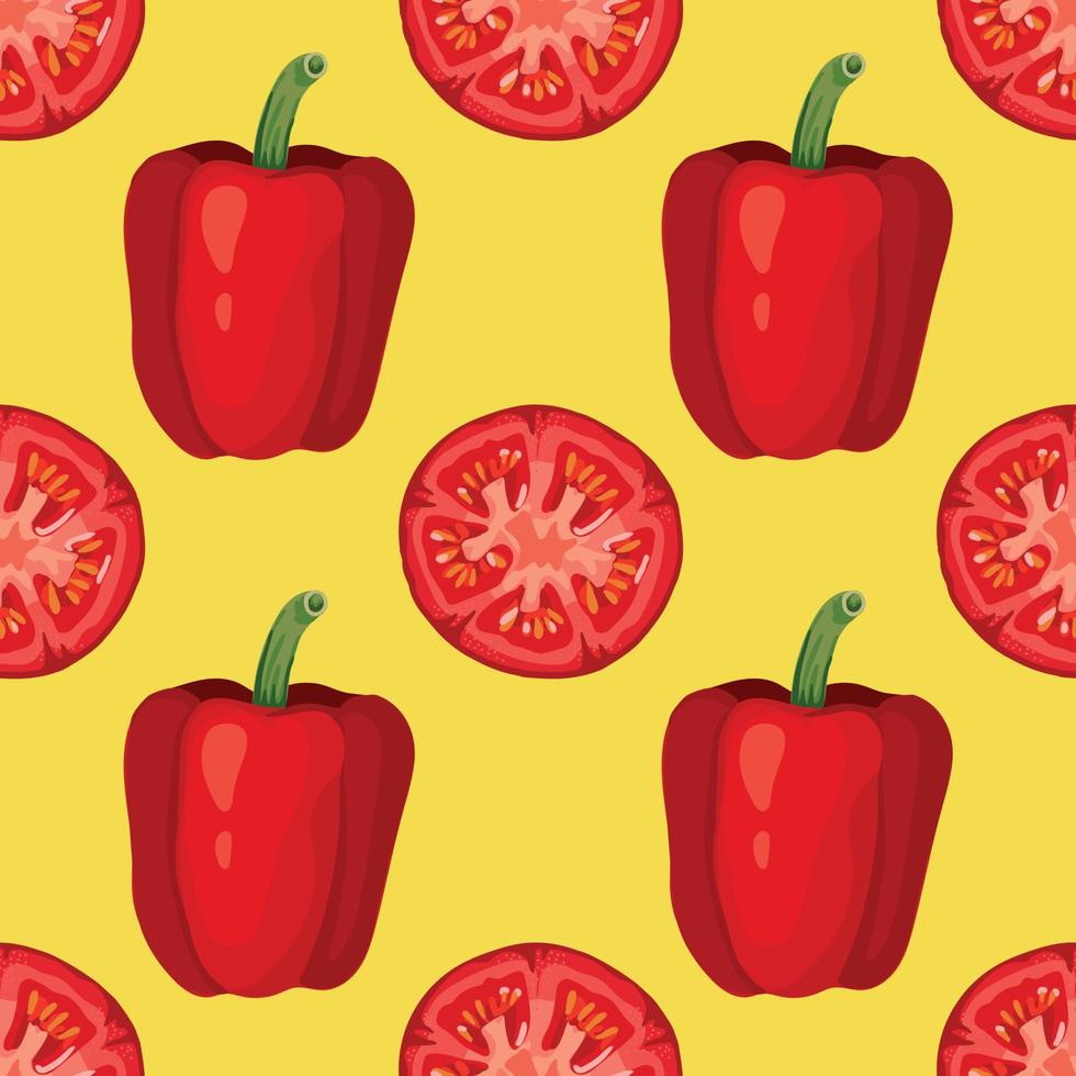 art hand draw vegetable seamless pattern design vector