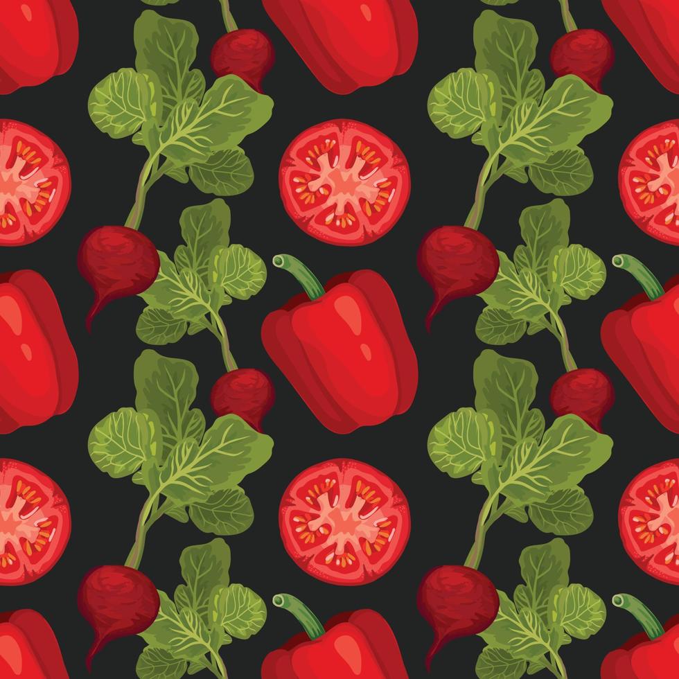 hand draw vegetable seamless pattern wallpaper vector