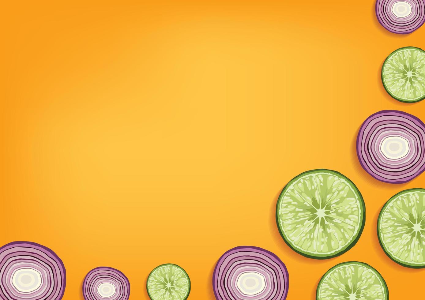 fresh fruit and vegetable background colorful vector