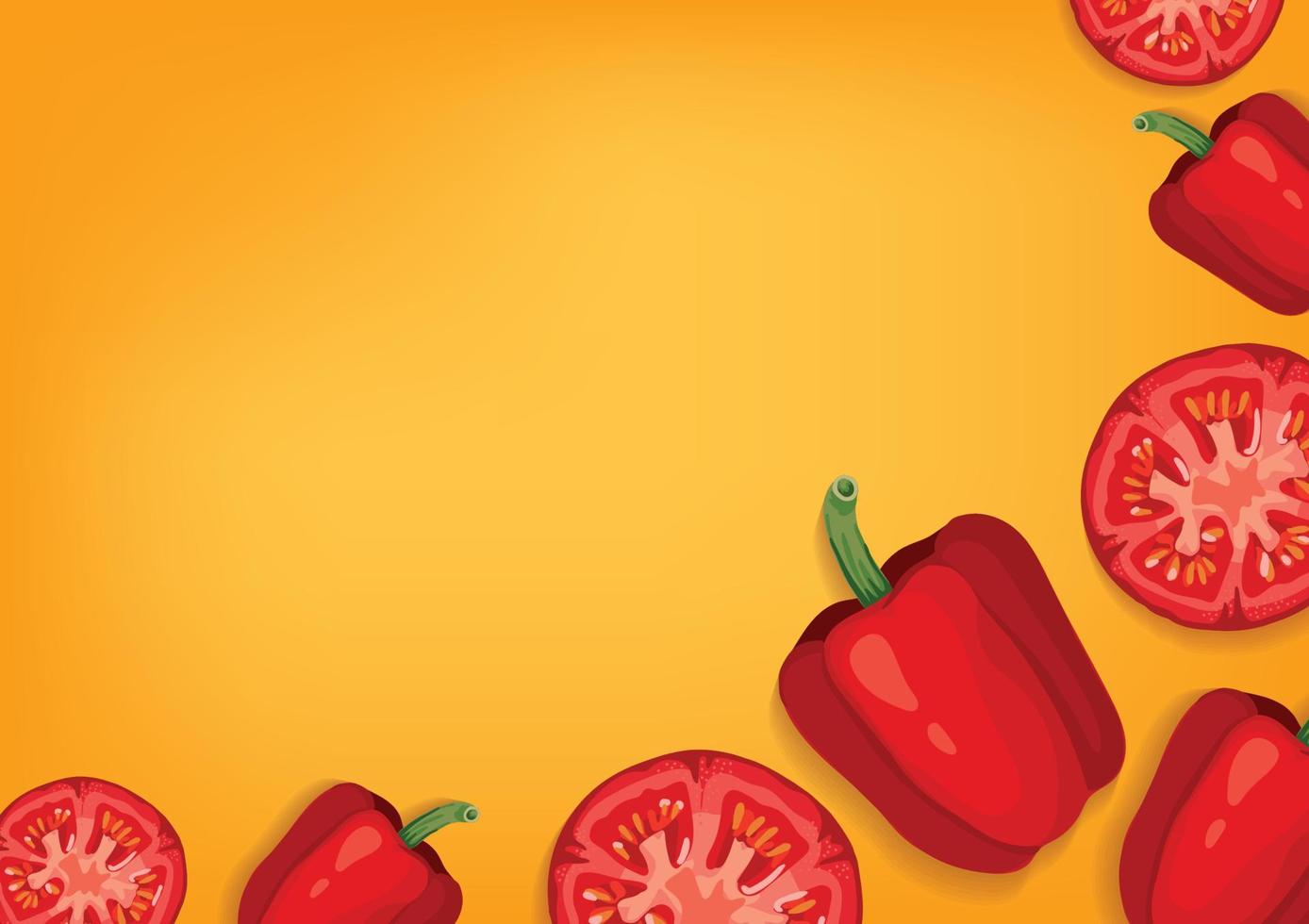 frutas y verduras frescas en el vector de fondo azul