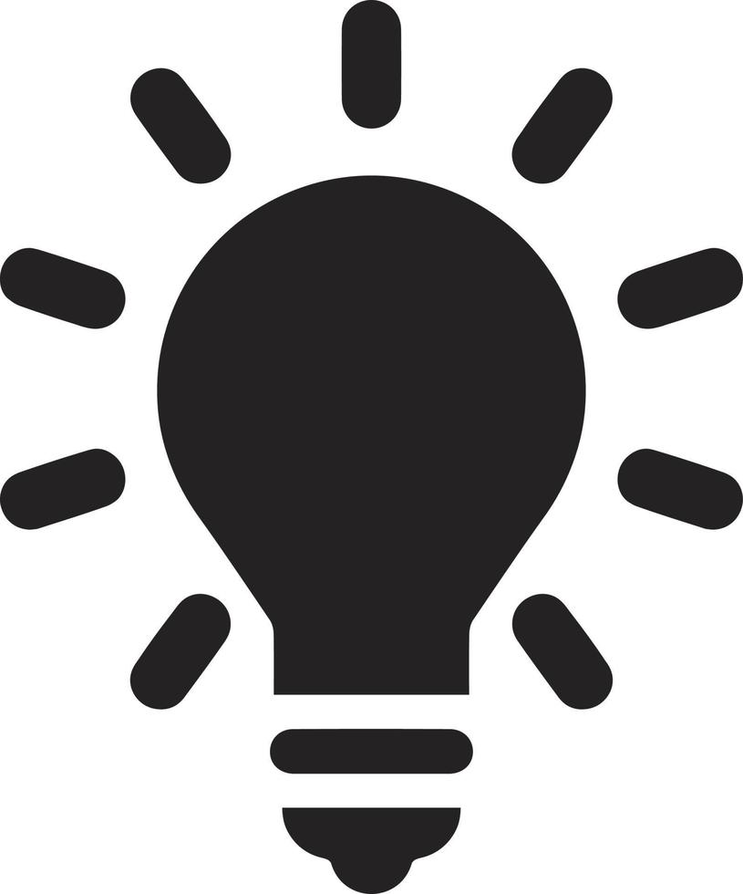 Idea lamp icon. Lamp light bulb icon vector