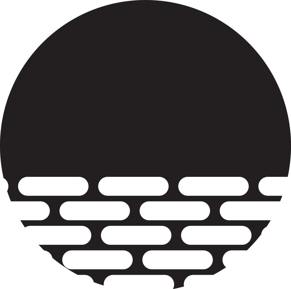 Sun ocean logo, Letter O for ocean logo, vector