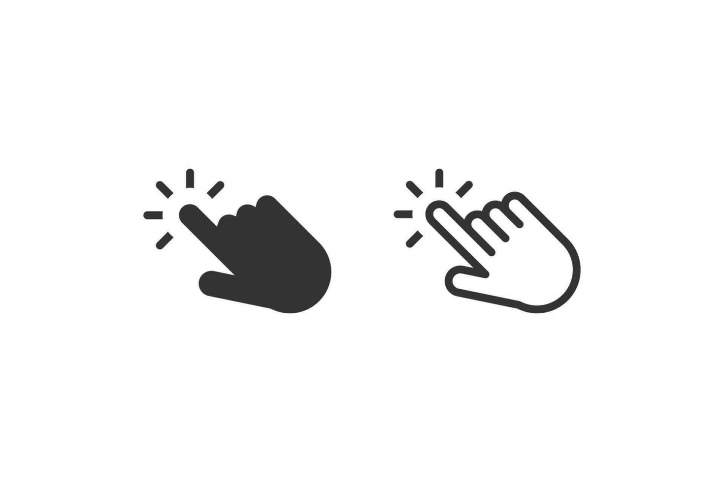 diseño de vector de icono de clic de cursor