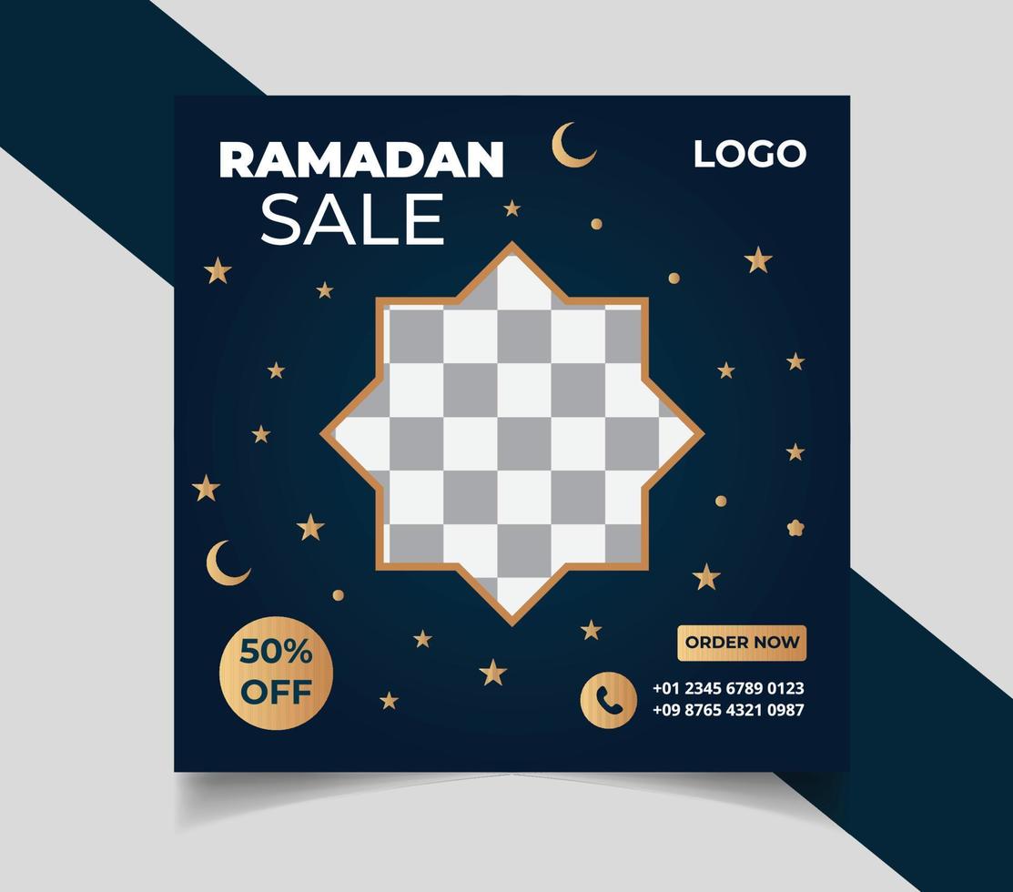 Ramadan Sale Banner For Social Media Post Free Vector