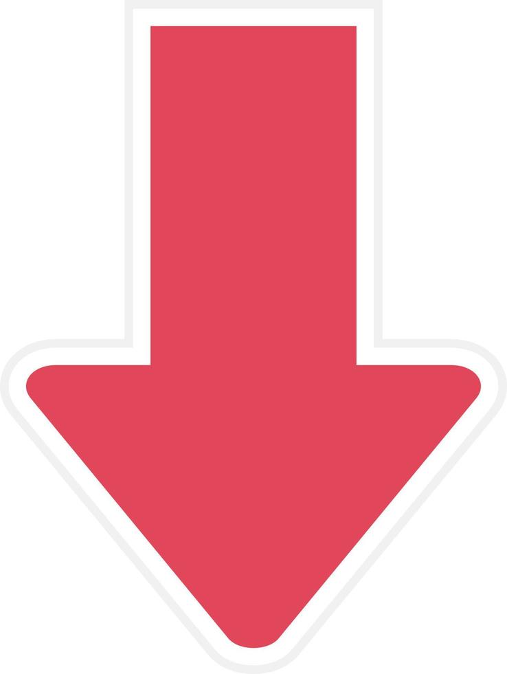 Down Arrow Icon Style vector