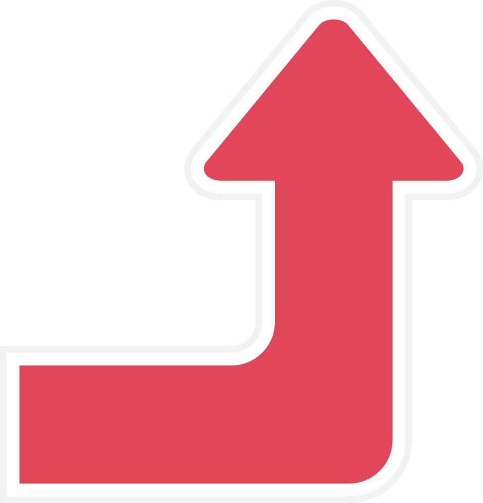 Turn Up Icon Style vector