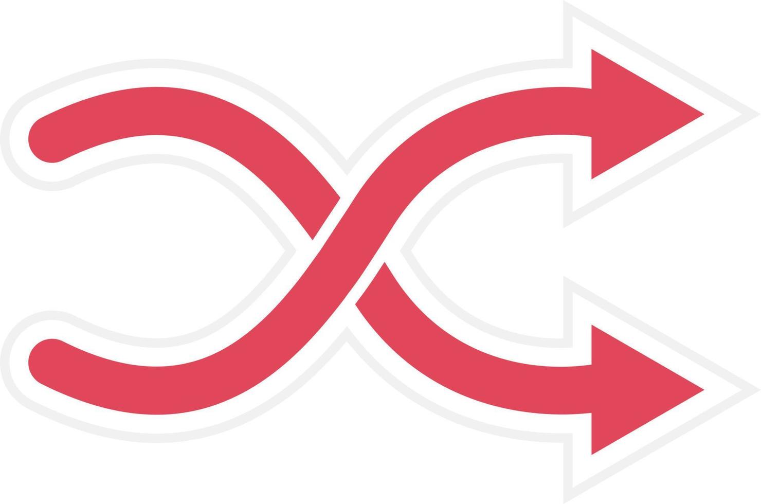 Shuffle Icon Style vector