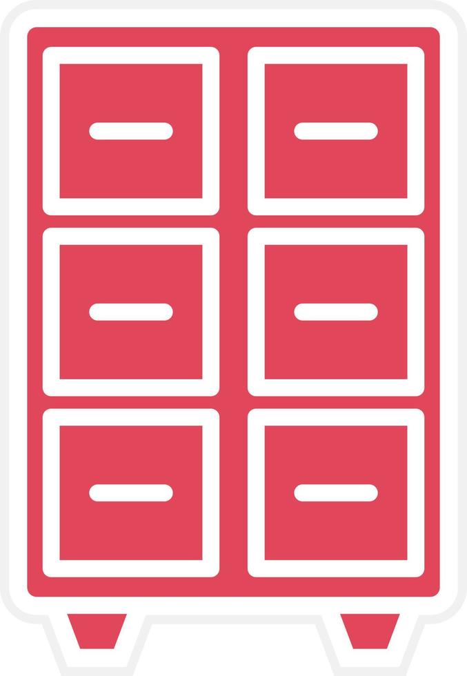 Filing Cabinet Icon Style vector