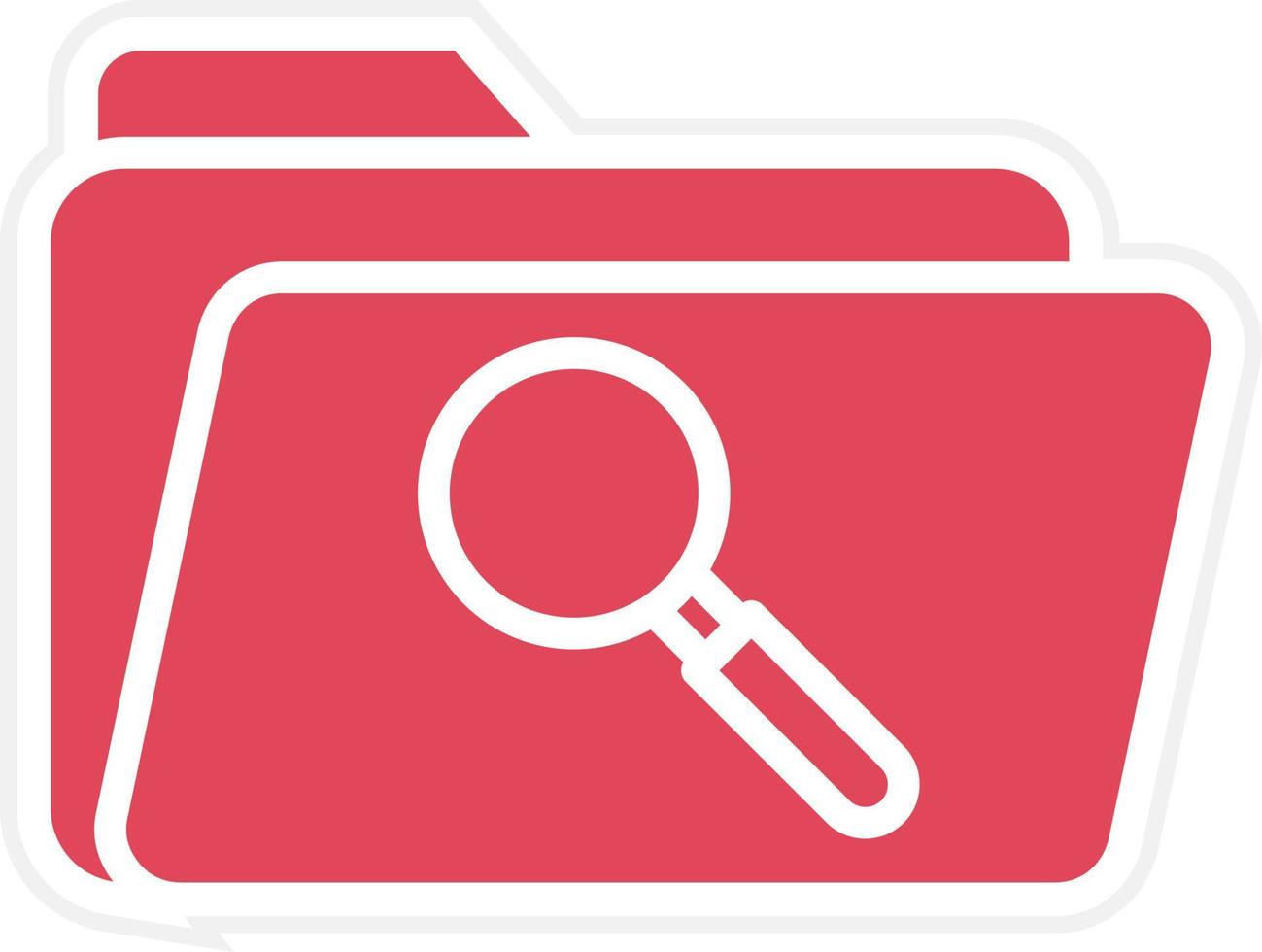 Folder Search Icon Style vector