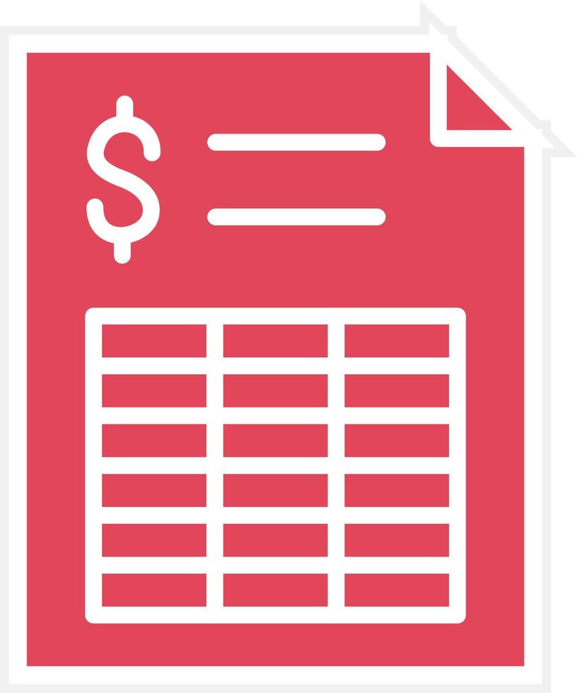 Spreadsheet Icon Style vector