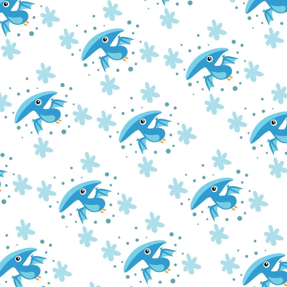 cute pattern flying monster bird pattern. patterns For baby pajamas, prints, packaging, decorations, wallpapers and designs vector