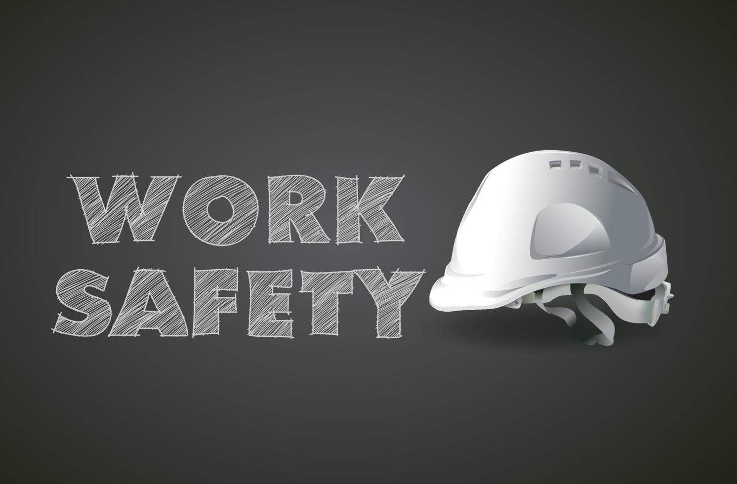 work safety, safety equipment, construction concept, vector design