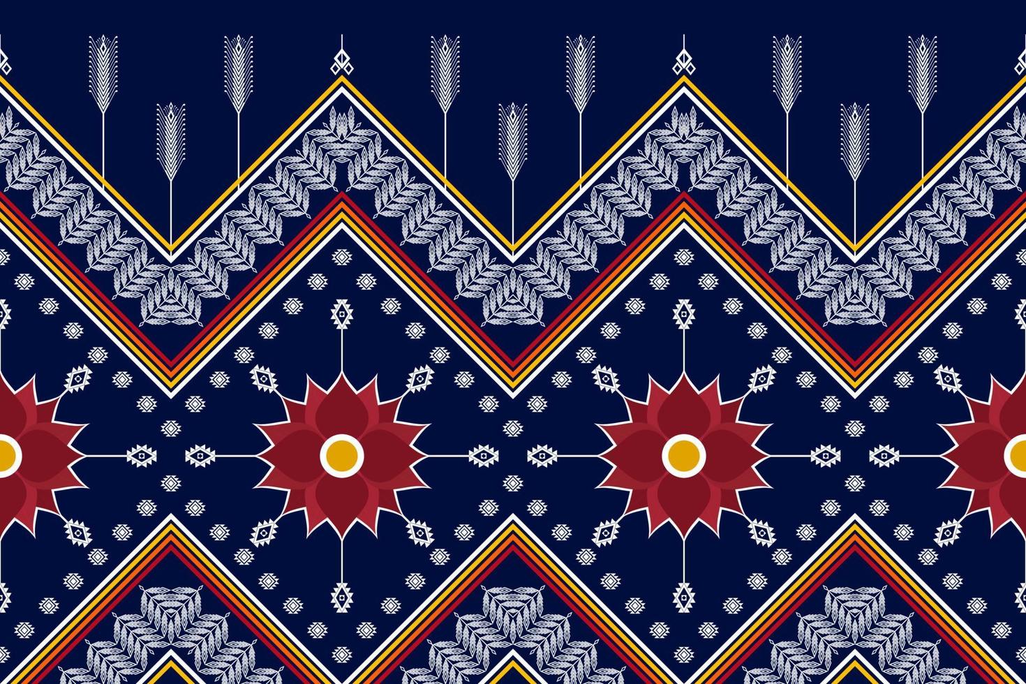 Abstract geometric ethnic pattern design. Aztec fabric carpet mandala ornament boho native chevron textile decoration wallpaper. Tribal ethnic traditional embroidery vector background
