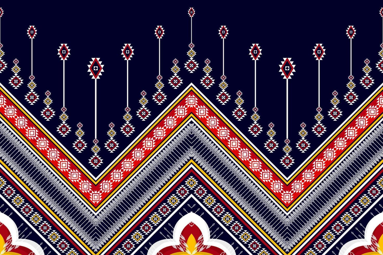 Abstract geometric ethnic pattern design. Aztec fabric carpet mandala ornament boho native chevron textile decoration wallpaper. Tribal ethnic traditional embroidery vector background