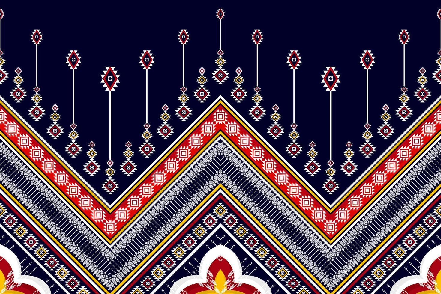 Abstract geometric ethnic pattern design. Aztec fabric carpet mandala ornament boho native chevron textile decoration wallpaper. Tribal ethnic traditional embroidery vector background