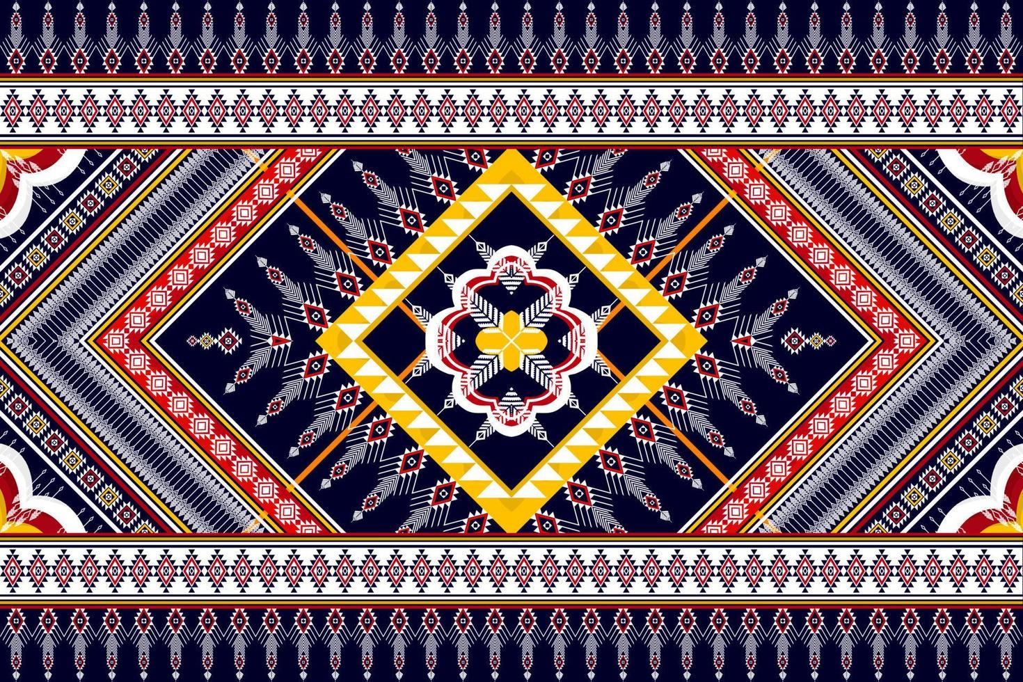 Abstract geometric ethnic pattern design. Aztec fabric carpet mandala ornament boho native chevron textile decoration wallpaper. Tribal ethnic traditional embroidery vector background