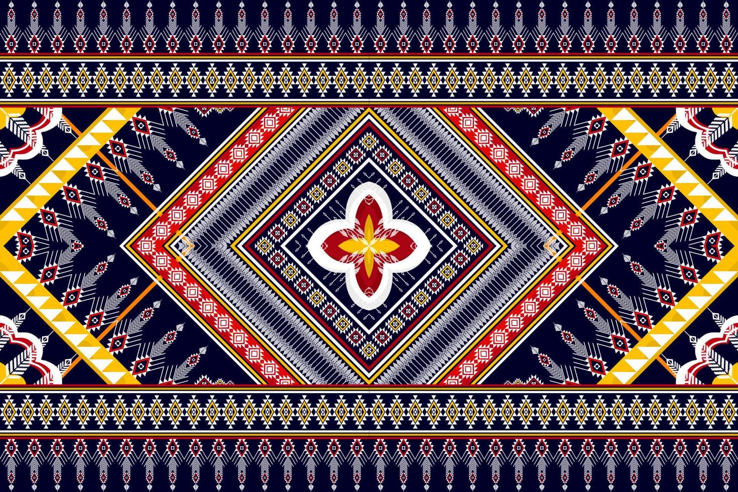 Abstract geometric ethnic pattern design. Aztec fabric carpet mandala ornament boho native chevron textile decoration wallpaper. Tribal ethnic traditional embroidery vector background