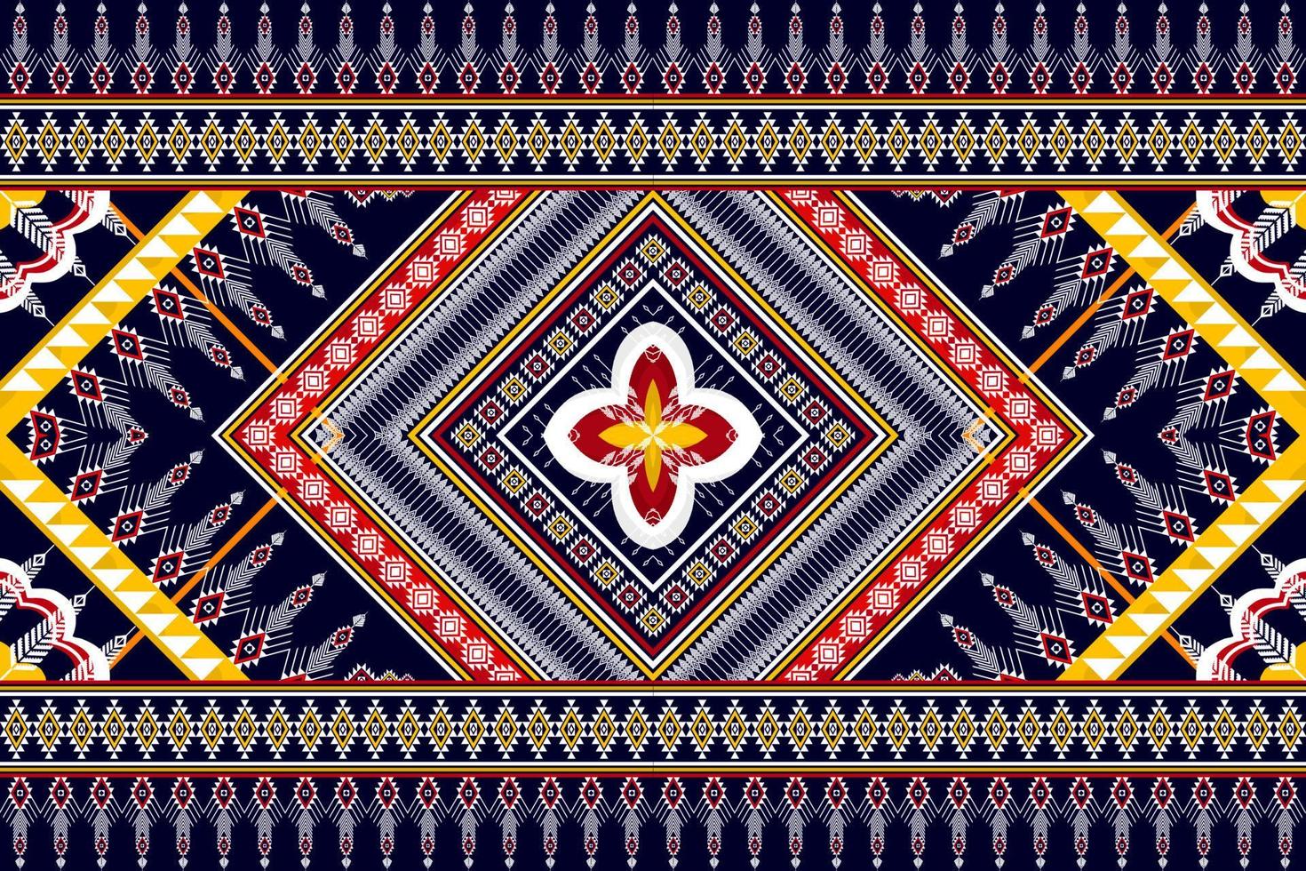 Abstract geometric ethnic pattern design. Aztec fabric carpet mandala ornament boho native chevron textile decoration wallpaper. Tribal ethnic traditional embroidery vector background