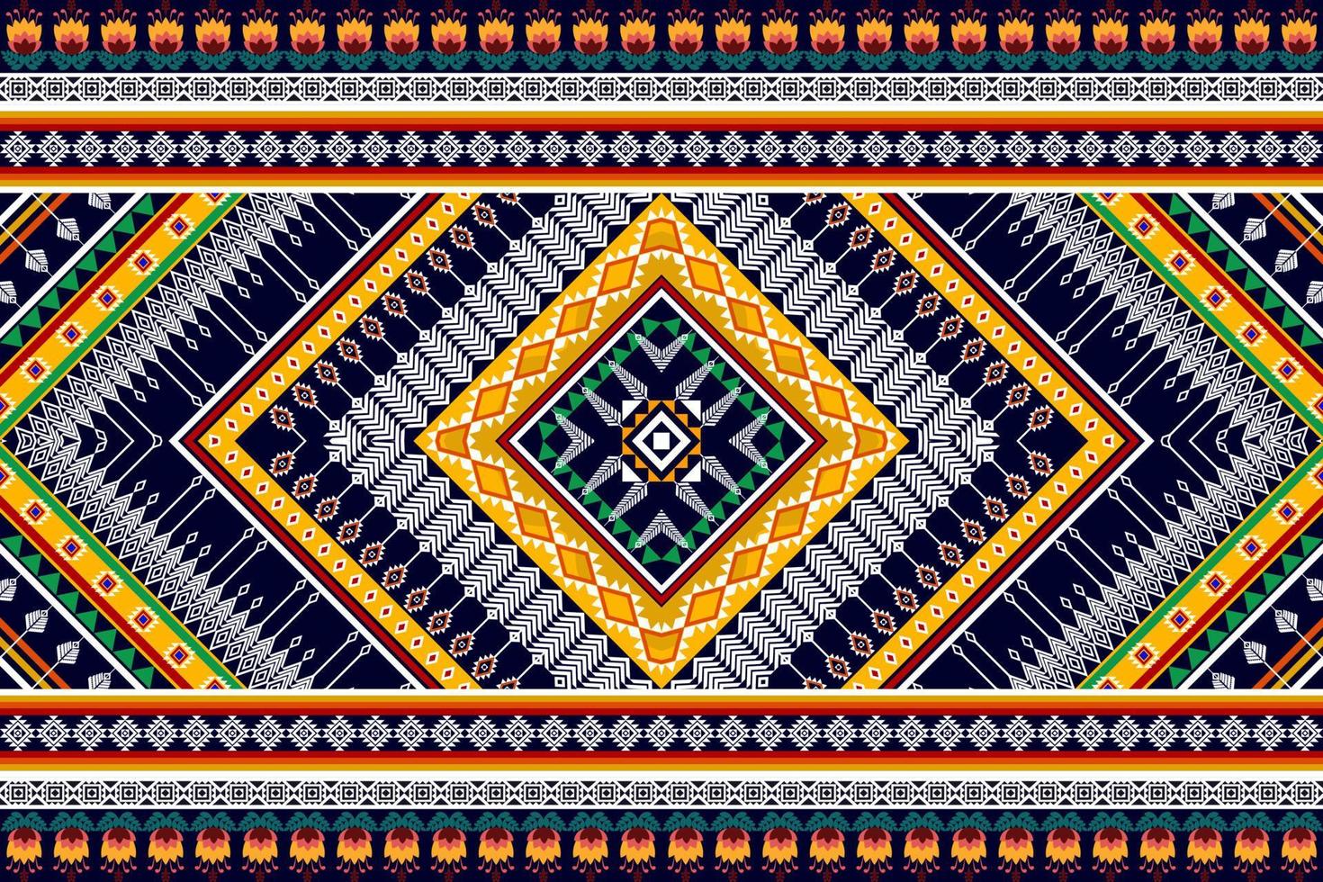 Abstract geometric ethnic pattern design. Aztec fabric carpet mandala ornament boho native chevron textile decoration wallpaper. Tribal ethnic traditional embroidery vector background