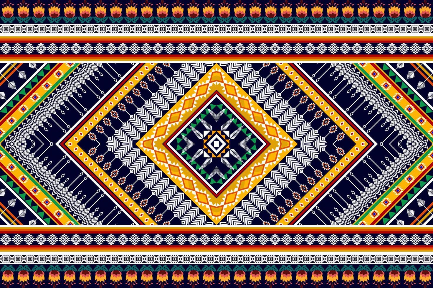 diseño de patrones étnicos geométricos abstractos. tela azteca alfombra mandala ornamento boho nativo chevron textil decoración papel tapiz. Fondo de vector de bordado tradicional étnico tribal