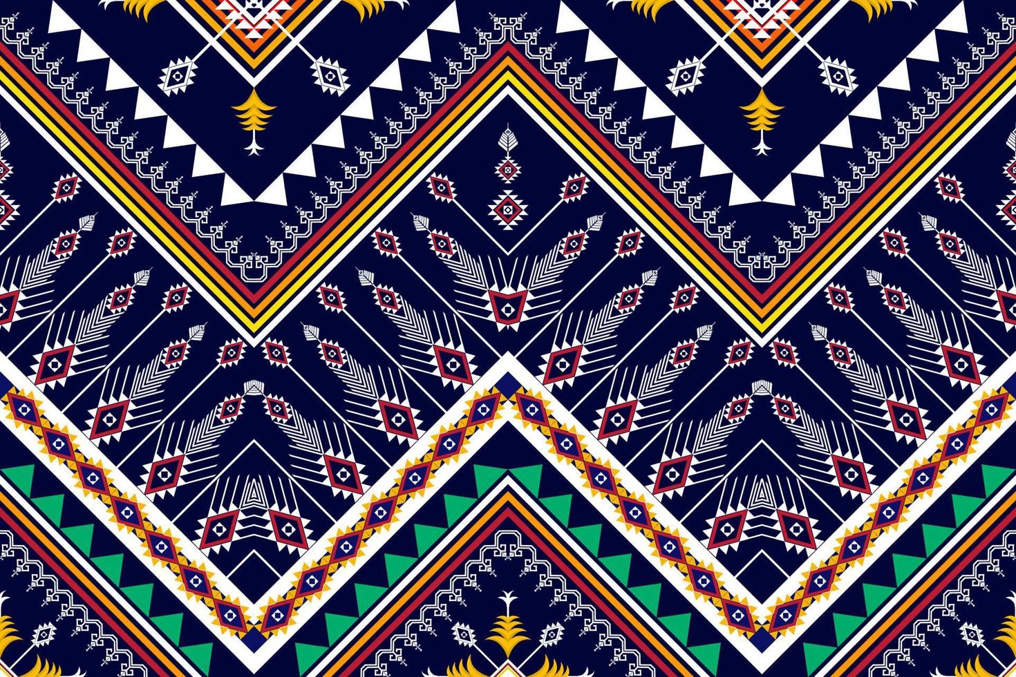 Abstract geometric ethnic pattern design. Aztec fabric carpet mandala ornament boho native chevron textile decoration wallpaper. Tribal ethnic traditional embroidery vector background