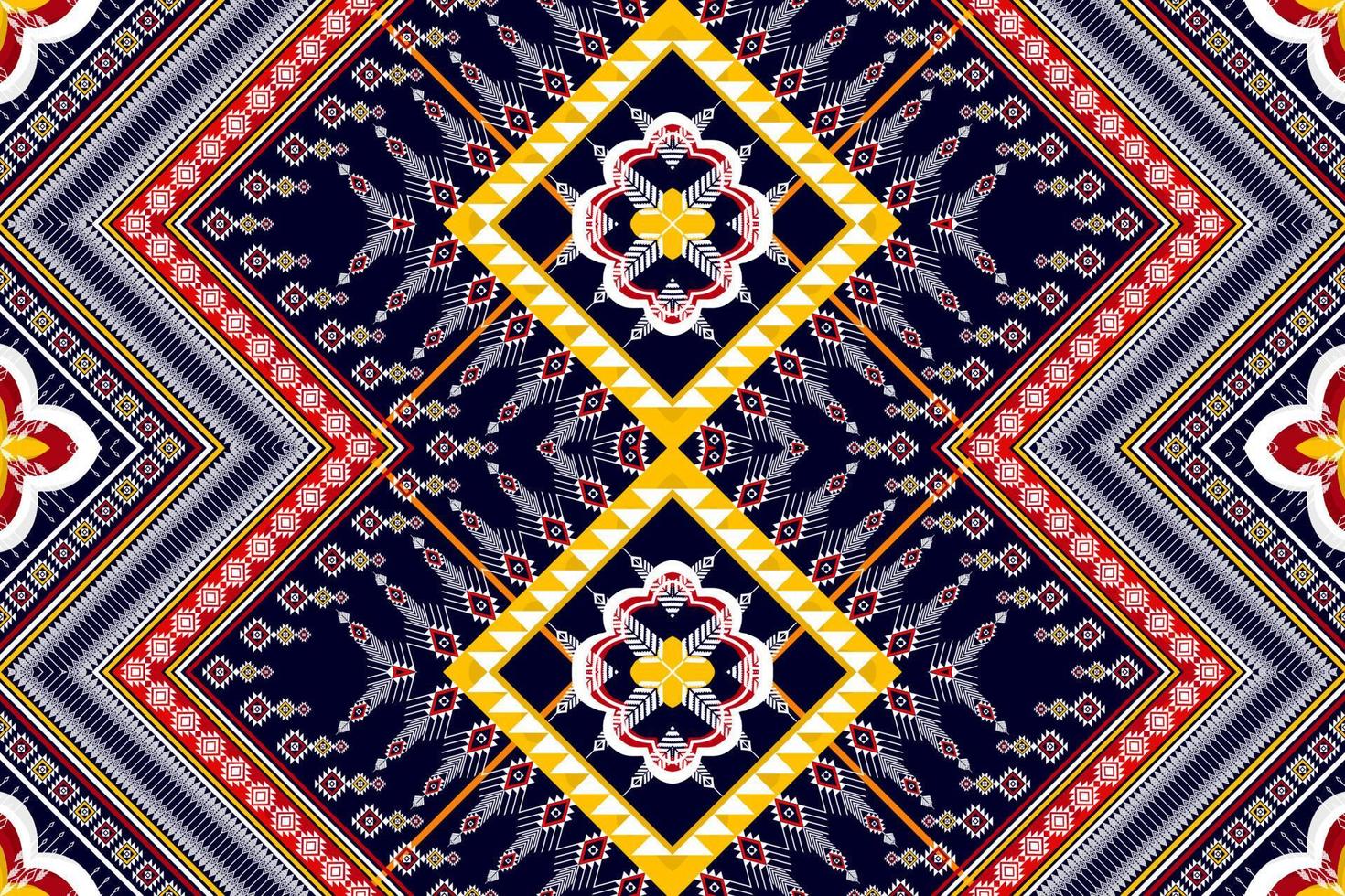 Abstract geometric ethnic pattern design. Aztec fabric carpet mandala ornament boho native chevron textile decoration wallpaper. Tribal ethnic traditional embroidery vector background