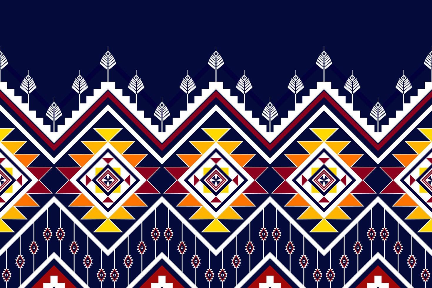 Geometric abstract ethnic pattern design. Aztec fabric carpet mandala ornament ethnic chevron textile decoration wallpaper. Tribal boho native traditional embroidery vector illustrations background