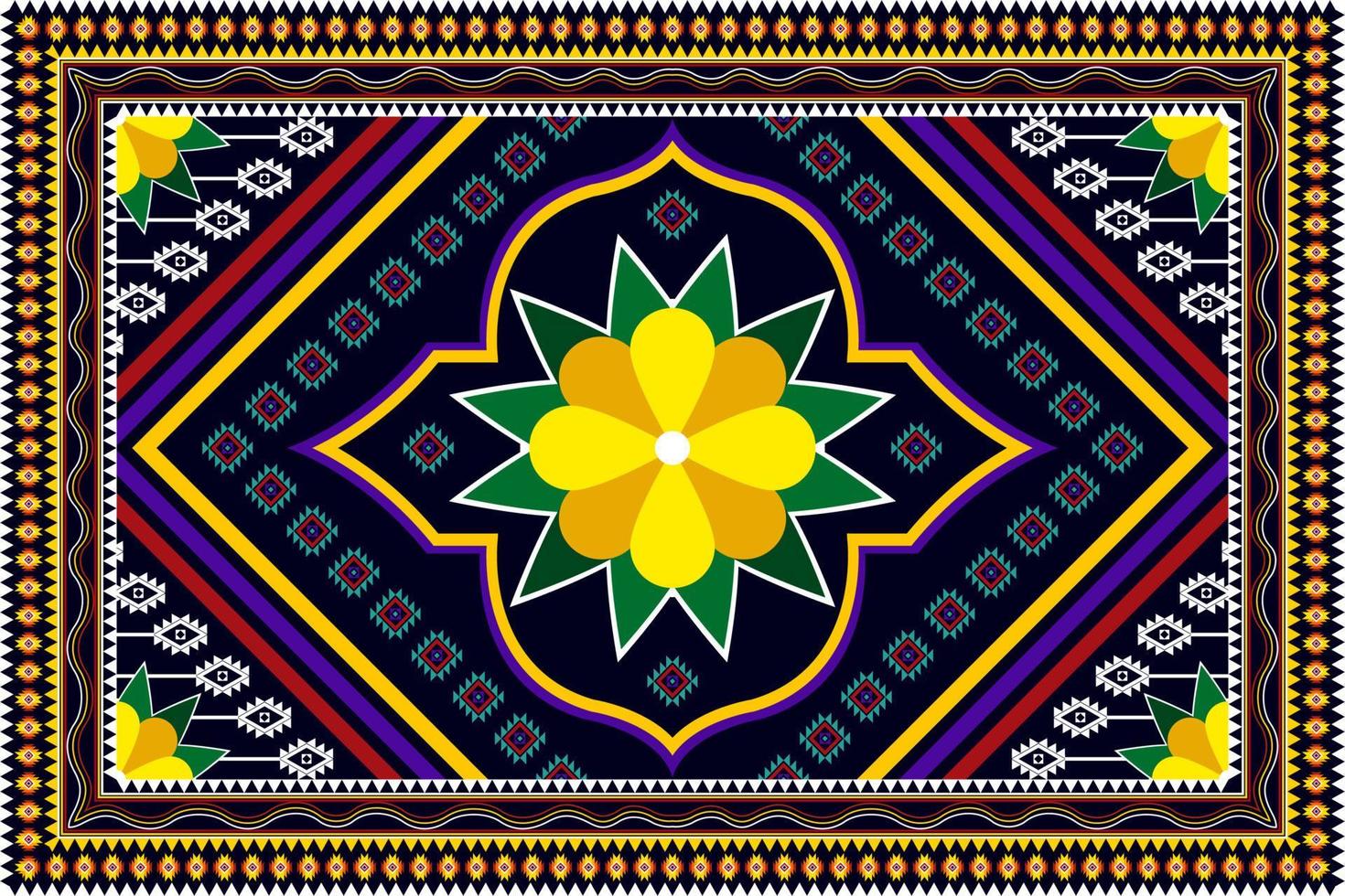 Geometric abstract ethnic pattern design. Aztec fabric carpet mandala ornament ethnic chevron textile decoration wallpaper. Tribal boho native traditional embroidery vector illustrations background