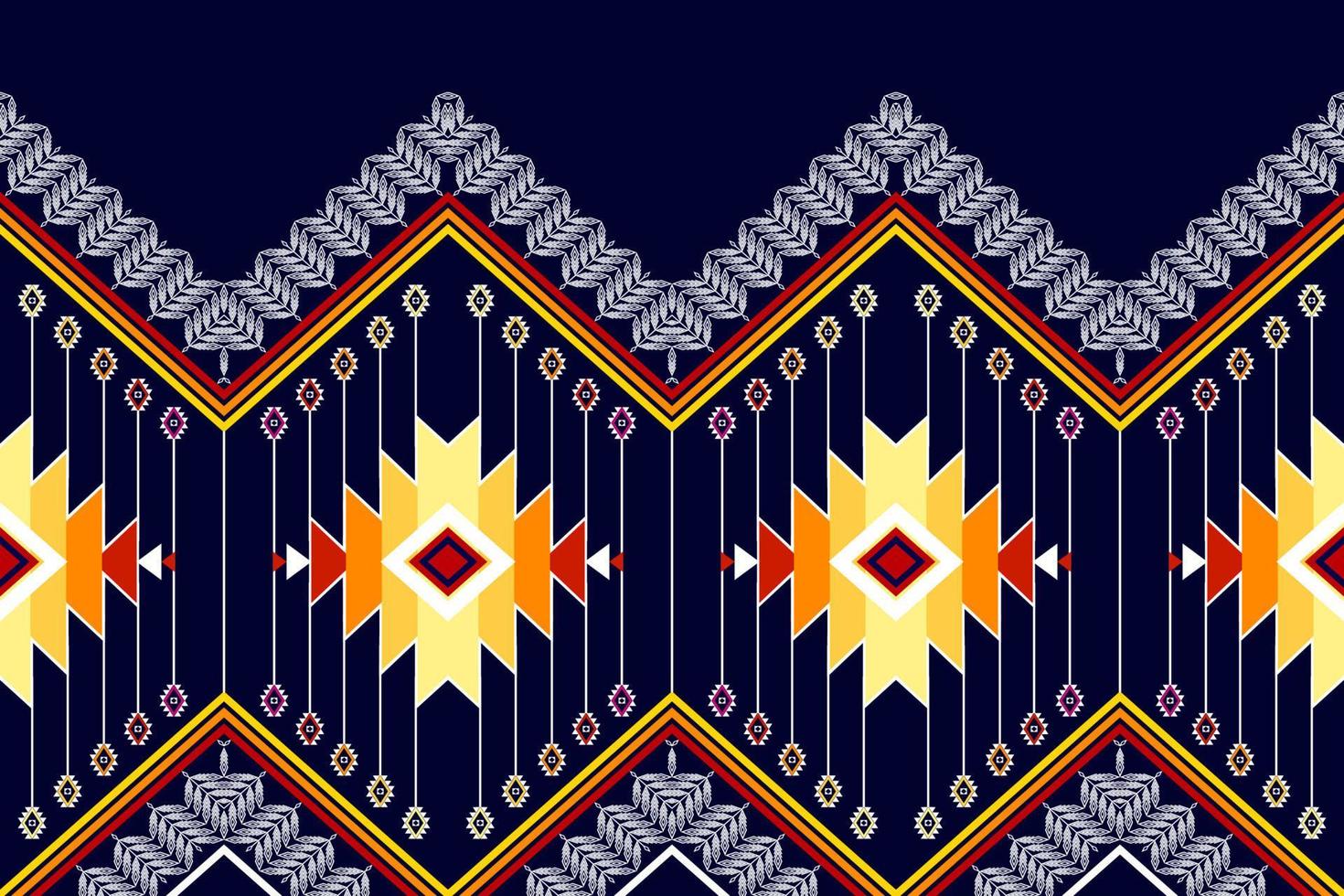 Geometric abstract ethnic pattern design. Aztec fabric carpet mandala ornament ethnic chevron textile decoration wallpaper. Tribal boho native traditional embroidery vector illustrations background