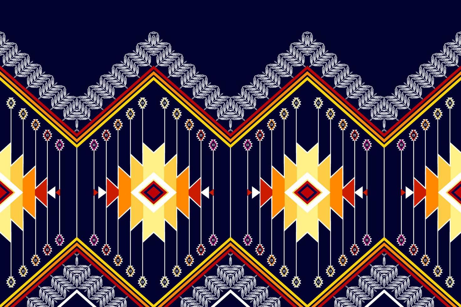 Geometric abstract ethnic pattern design. Aztec fabric carpet mandala ornament ethnic chevron textile decoration wallpaper. Tribal boho native traditional embroidery vector illustrations background