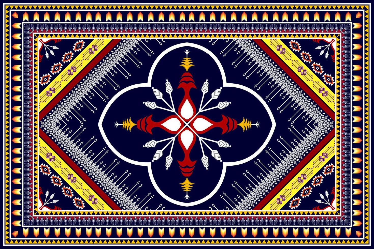 Geometric abstract ethnic pattern design. Aztec fabric carpet mandala ornament ethnic chevron textile decoration wallpaper. Tribal boho native traditional embroidery vector illustrations background