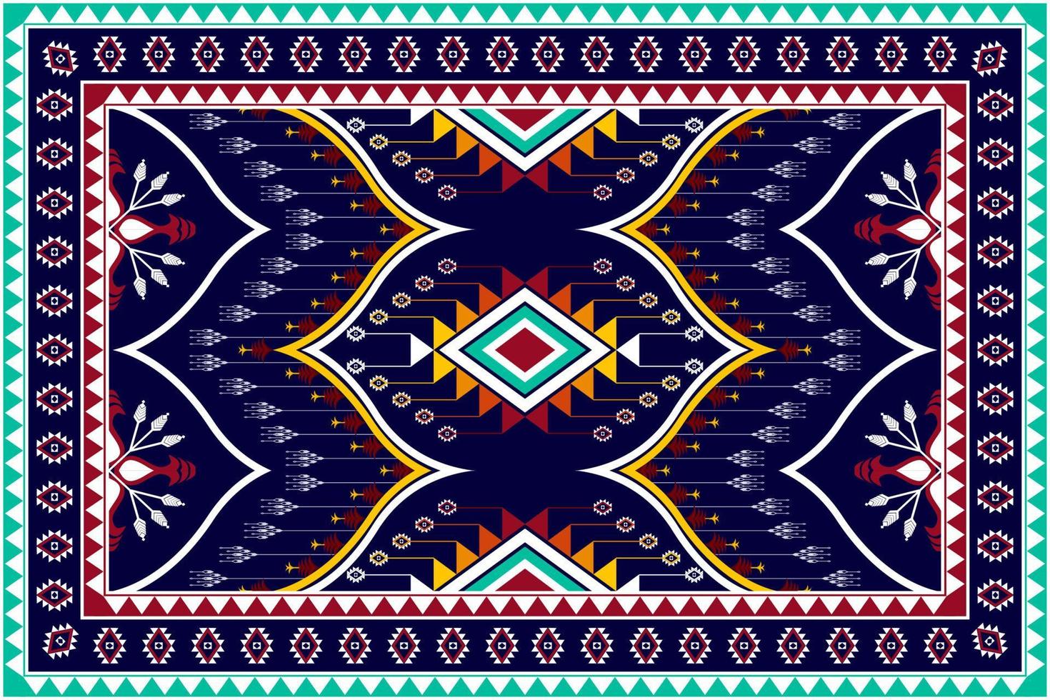 Geometric abstract ethnic pattern design. Aztec fabric carpet mandala ornament ethnic chevron textile decoration wallpaper. Tribal boho native traditional embroidery vector illustrations background