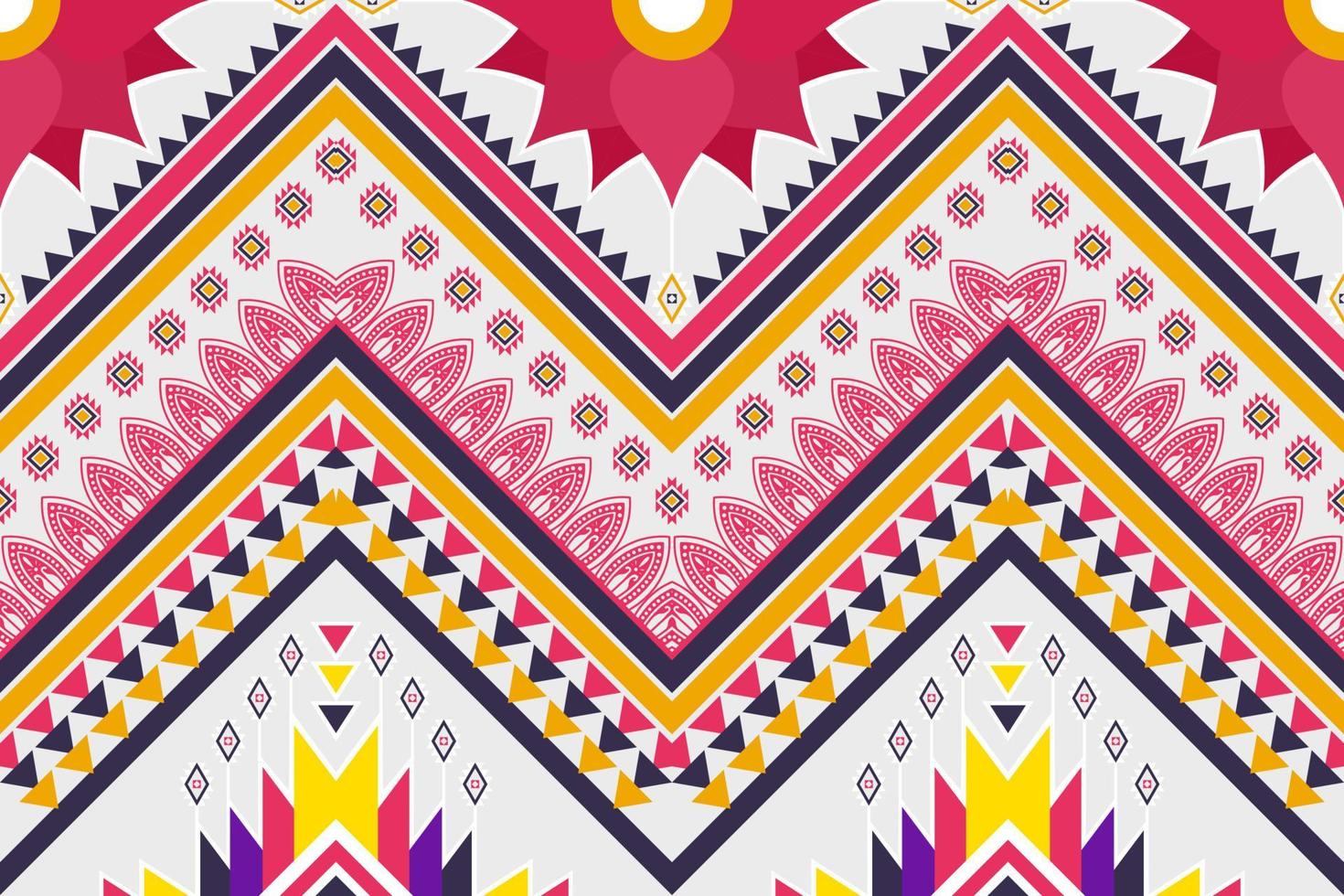 Geometric abstract ethnic pattern design. Aztec fabric carpet mandala ornament chevron textile decoration wallpaper. Tribal boho native ethnic traditional embroidery vector background