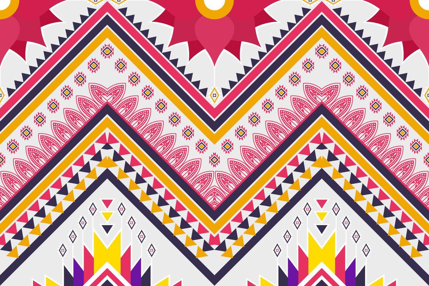 diseño de patrones étnicos abstractos geométricos. tela azteca alfombra mandala ornamento chevron textil decoración papel pintado. Fondo de vector de bordado tradicional étnico nativo boho tribal