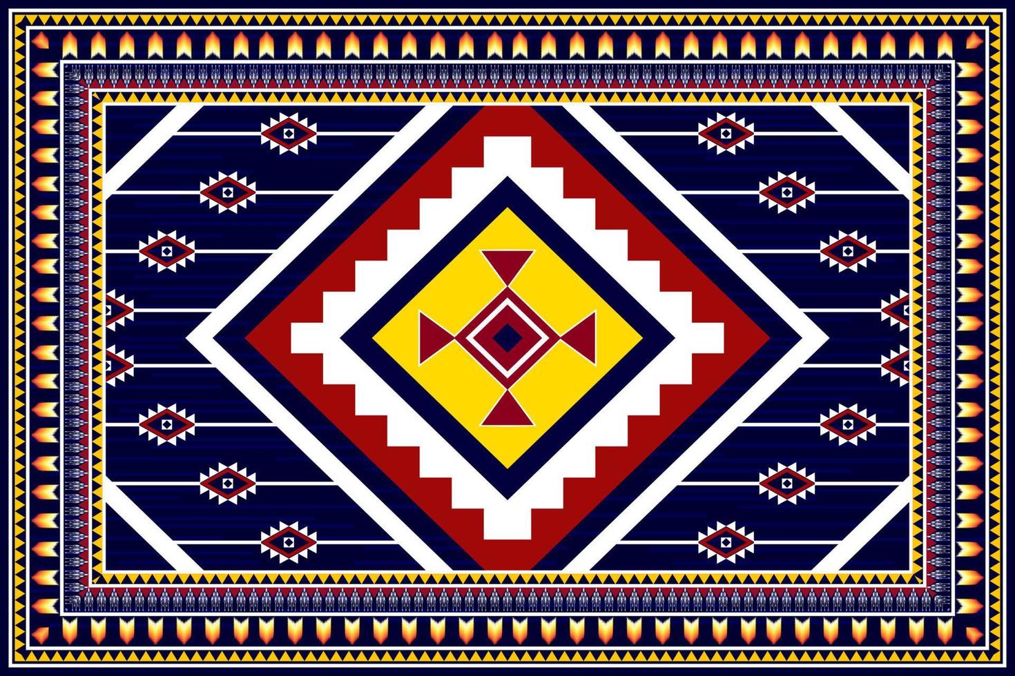 Geometric abstract ethnic pattern design. Aztec fabric carpet mandala ornament ethnic chevron textile decoration wallpaper. Tribal boho native traditional embroidery vector illustrations background