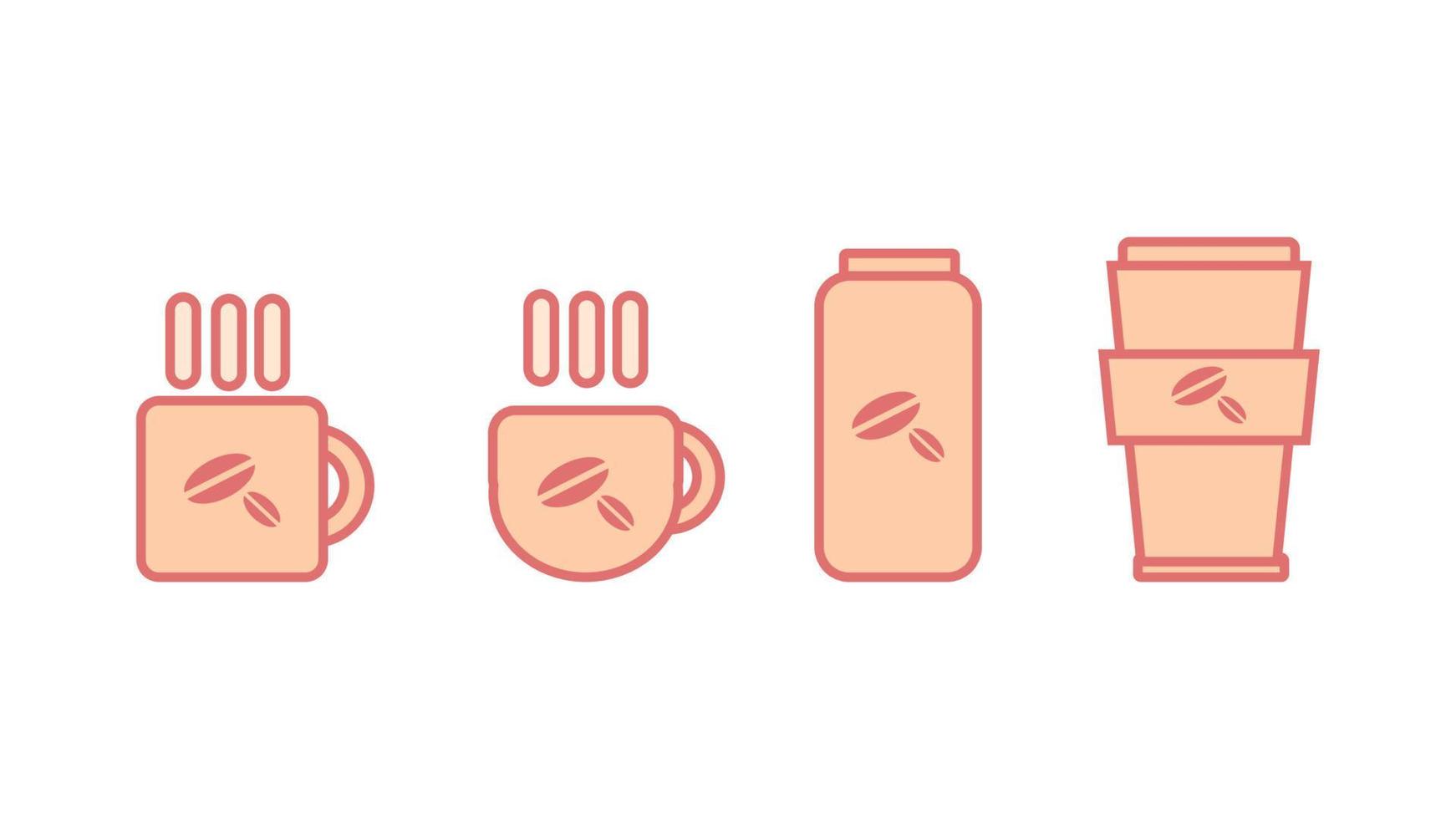 Coffe flat cartoon illustration vector