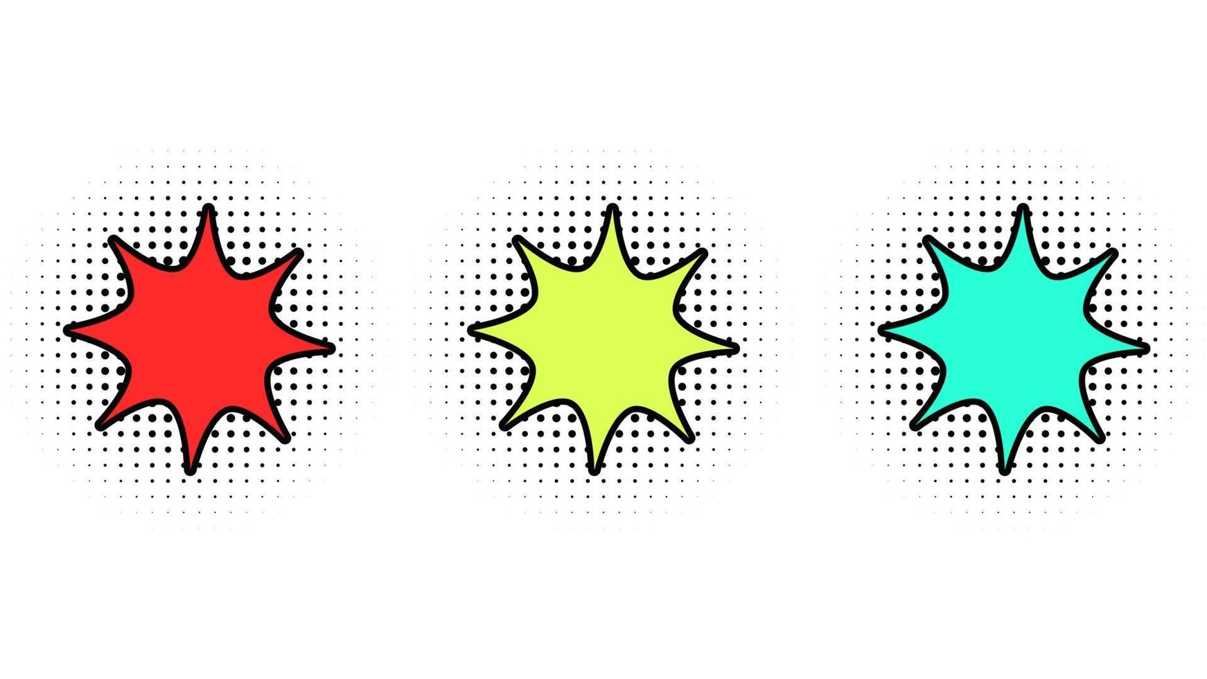Bubble speech colorful with halftone vector