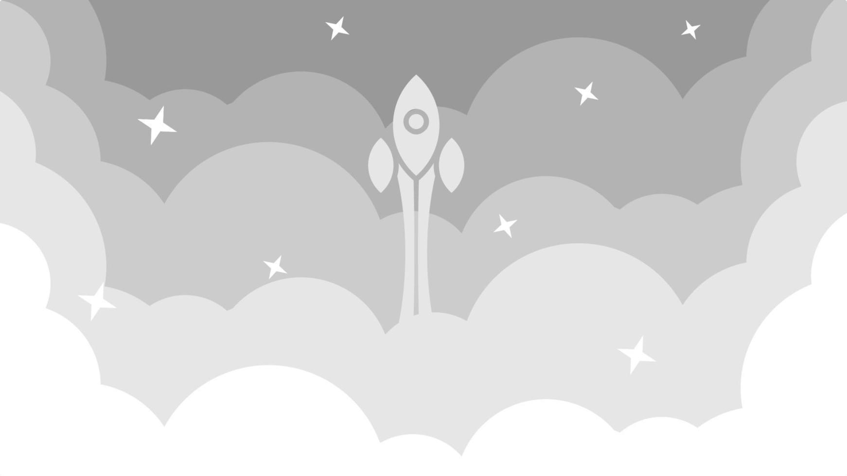 Rocket flat illustration vector