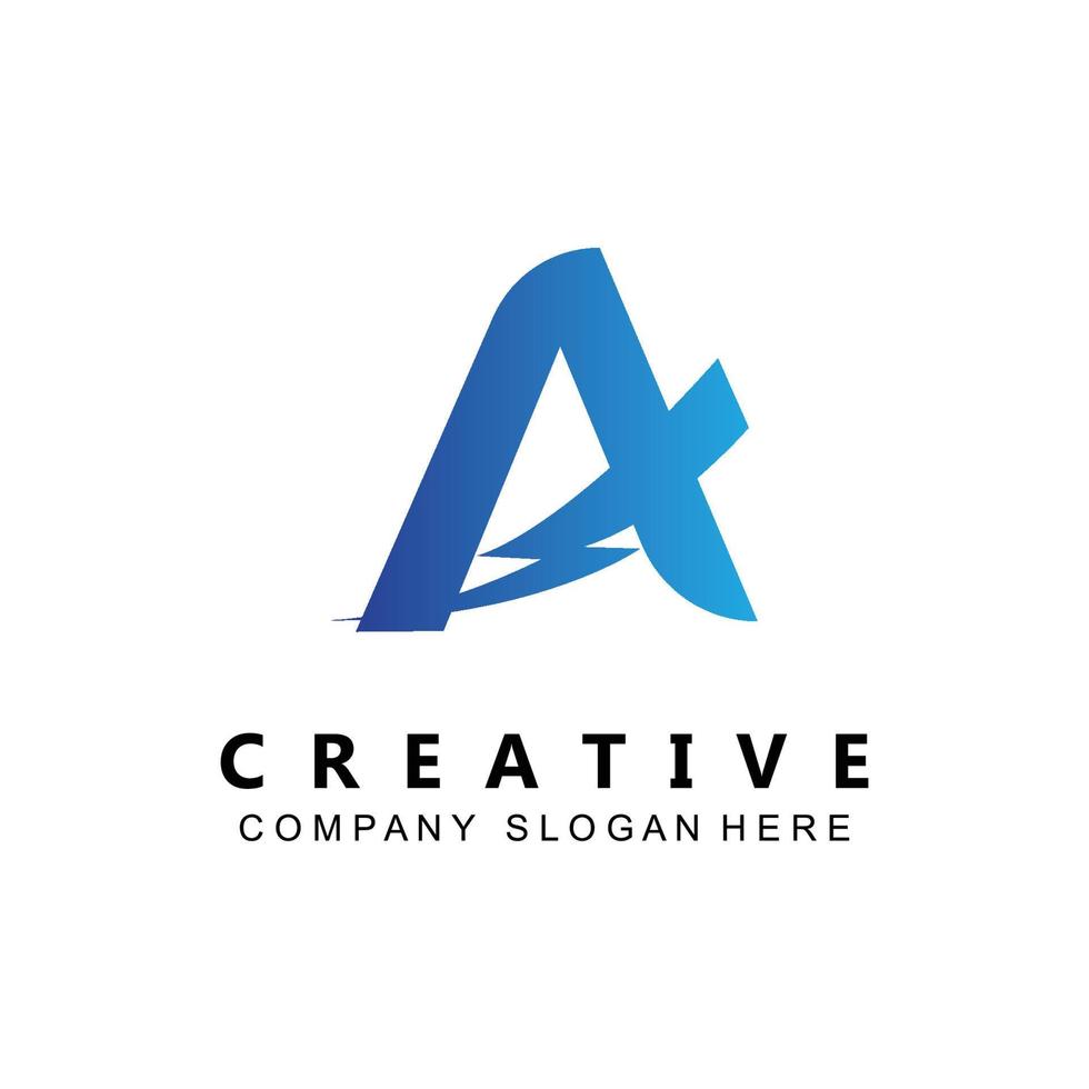 letter A symbol vector logo