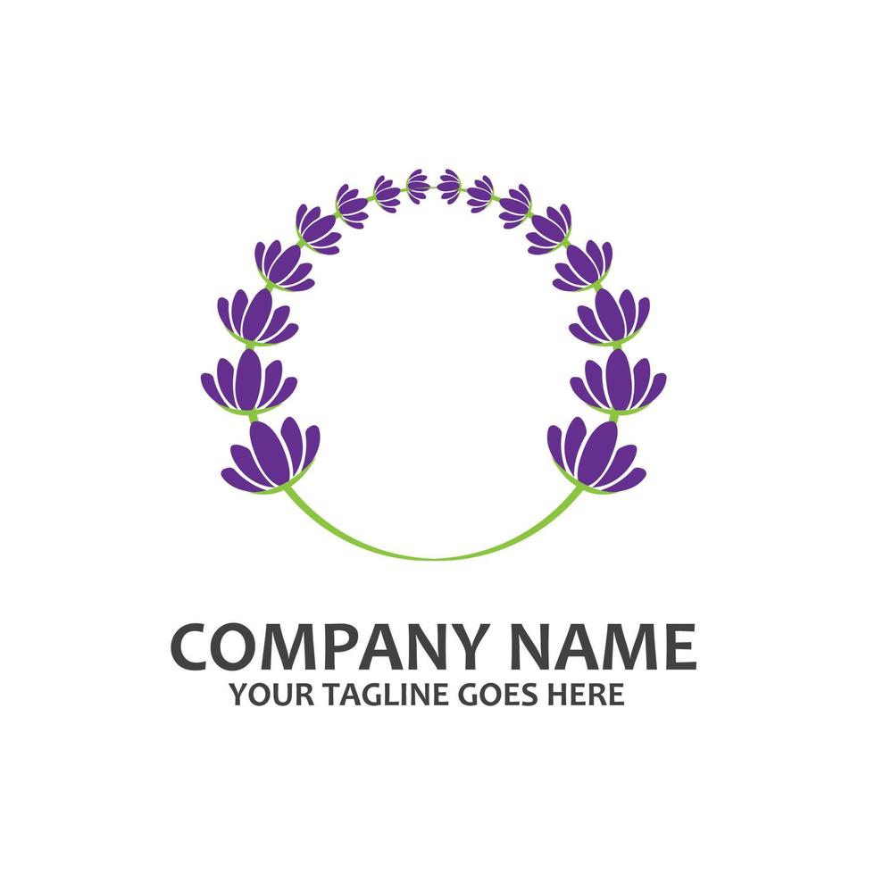 simple lavender flower free icon vector logo