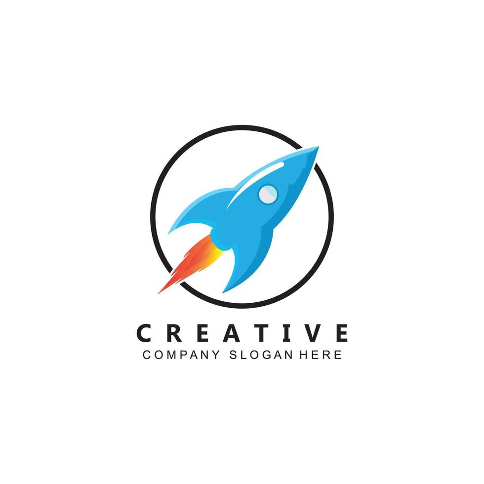 vector icon plane logo, space rocket, premium design