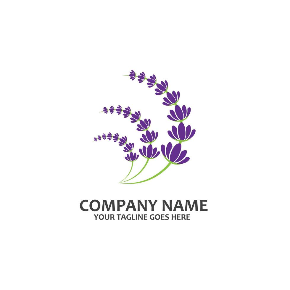 simple lavender flower free icon vector logo