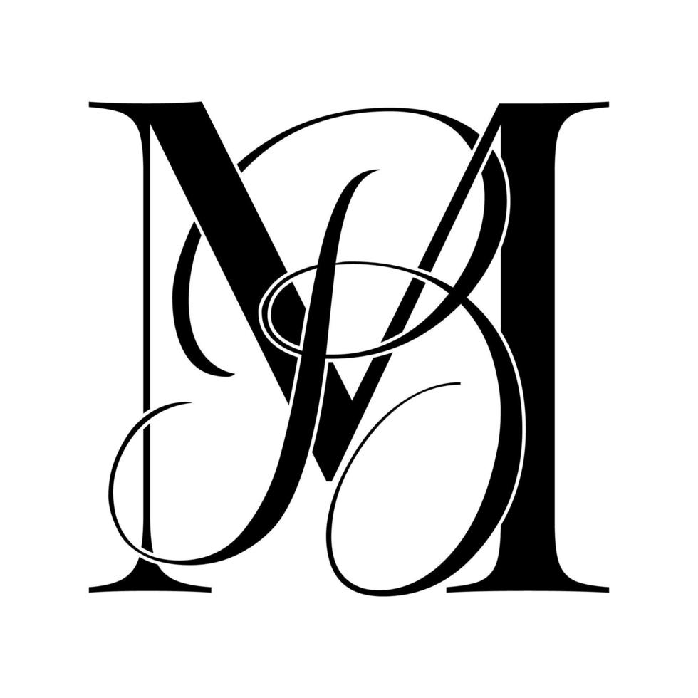 mb ,bm, monogram logo. Calligraphic signature icon. Wedding Logo ...